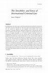 Research paper thumbnail of The Sensibility and Sense of International Criminal Law