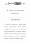 Research paper thumbnail of ¿Por qué hay una Neurociencia Científica