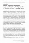 Research paper thumbnail of Ejecting protestors, interpellating supporters: The interactional pragmatics of expulsion at Trump's campaign rallies