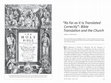 Research paper thumbnail of "As Far as It Is Translated Correctly": Bible Translation and the Church