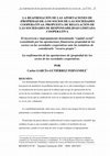 Research paper thumbnail of La Reafirmación De Las Aportaciones De (Propiedad De) Los Socios De Las Sociedades Cooperativas. Propuesta De Regulación De Las Sociedades De Responsabilidad Limitada Cooperativa /The Reaffirmation of the Contributions of (Property Of) Cooperative Societies Associates. Proposal of Regulation for ...