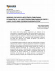 Research paper thumbnail of Ingresos fiscales y elasticidades tributarias: estimación de las elasticidades tributarias de corto y largo plazo para los principales impuestos