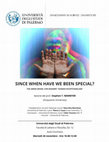 Research paper thumbnail of Since When Have We Been Special? Seminar with Prof. Stephen T. Newmyer (Palermo, 26 November 2019)