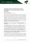 Research paper thumbnail of The Origins of the "Cause of the Poor": Logics of Appropriation of a "New Social Problem" in Spain