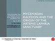 Research paper thumbnail of Mycenaean Kalydon and the Origin of the Artemis Laphria Sanctuary