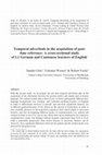 Research paper thumbnail of Temporal adverbials in the acquisition of past-time reference: A cross-sectional study of L1 German and Cantonese learners of English