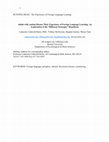 Research paper thumbnail of Adults with Autism Discuss Their Experience of Foreign Language Learning: An Exploration of the “Different Strategies” Hypothesis