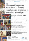 Research paper thumbnail of "Le Thesaurus Exemplorum Medii Aevii (ThEMA) entre histoire, littérature et humanités numériques", avec Marie-Anne Polo de Beaulieu et Pascal Collomb, Salle de l'auditorium aux Archives du Rhône, Nov 26, 2019, 14h-16h