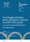 Research paper thumbnail of Presentazione del libro: Il carteggio d'artista: fonti, questioni, ricerche tra XVII e XIX secolo