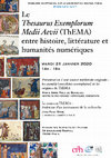 Research paper thumbnail of "Le Thesaurus Exemplorum Medii Aevii (ThEMA) entre histoire, littérature et humanités numériques", avec M.A. Polo de Beaulieu, Maison des sciences de l'homme/EHESS, Paris, 21 janvier 2020