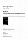 Research paper thumbnail of 6. Lignes d’écoute, écoute en ligne