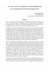 Research paper thumbnail of Un « choc en retour » des enseignements en français (EMILE) sur les enseignements de français (FLE) ?