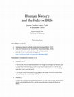 Research paper thumbnail of Human Nature and the Hebrew Bible. Talk Handout