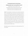 Research paper thumbnail of Blümer, D., JF Morin, C. Brandi and A Berger (2020) "Environmental provisions in trade agreements: Defending regulatory space or pursuing offensive interests?" Environmental Politics 29(5):866-889.