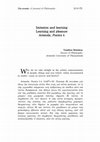 Research paper thumbnail of Imitation and learning Learning and pleasure Aristotle, Poetics 4