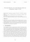 Research paper thumbnail of Statistical detection of circular and linear defects in radiographic images of welds