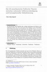 Research paper thumbnail of Die US-amerikanische Politische Theorie zwischen nationaler Selbstverständigung und konzeptioneller Globalisierung