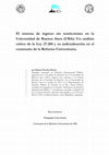 Research paper thumbnail of MARINO Matías Nicolás (2018) El sistema de ingreso sin restricciones en la Universidad de Buenos Aires (UBA): Un analisis critico de la Ley 27.204 y su judicializacion en el centenario de la Reforma Universitaria