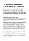 Research paper thumbnail of W Adwencie nie umiemy czekać na Boże Narodzenie