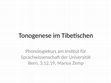 Research paper thumbnail of Tonogenese im Tibetischen