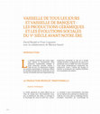 Research paper thumbnail of Vaisselle de tous les jours et vaisselle de banquet : Les productions céramiques et les évolutions sociales du Ve s. av. notre ère