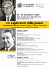 Research paper thumbnail of Gli esploratori delle parole.
Giornate di studi per Gerhard Rohlfs ed Oronzo Parlangeli
(Lecce, 19-20 dicembre 2019)