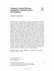 Research paper thumbnail of Language Learning Following
Immigration: Modeling Choices
and Challenges