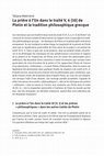 Research paper thumbnail of La prière à l’Un dans le traité V, 6 [10] de Plotin et la tradition philosophique grecque