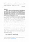 Research paper thumbnail of The "Coloniality of Peace": searching for (decolonizing) methods in the study of peace processes -the case of MINUSTAH