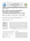 Research paper thumbnail of Heavy elements concentrations, physiochemical characteristics and natural radionuclides levels along the Saudi coastline of the Gulf of Aqaba