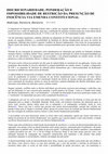 Research paper thumbnail of DISCRICIONARIEDADE, PONDERAÇÃO E IMPOSSIBILIDADE DE RESTRIÇÃO DA PRESUNÇÃO DE INOCÊNCIA VIA EMENDA CONSTITUCIONAL