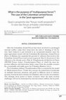 Research paper thumbnail of What is the purpose of “multipurpose forces”? The case of the Colombian armed forces in the “post-agreement”