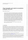 Research paper thumbnail of Class inequality and capital accumulation in Brazil, 1992-2013