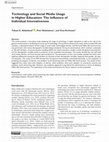 Research paper thumbnail of Technology and Social Media Usage in Higher Education: The Influence of Individual Innovativeness