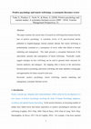 Research paper thumbnail of Positive psychology and tourist well-being: A systematic literature review