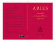 Research paper thumbnail of ARIES 20.1 Table of Contents (Special Issue: Gurdjieff)