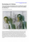 Research paper thumbnail of Decolonising Art Criticism