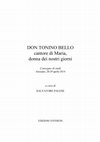 Research paper thumbnail of "Con Maria, insieme, per camminare". Spiritualità e devozione mariana nell'azione pastorale di Mons. Antonio Bello