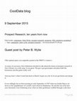 Research paper thumbnail of Future of prospect research