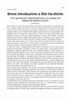 Research paper thumbnail of Breve introduzione a Shir ha-shirim XXXI giornata per l'approfondimento e lo sviluppo del dialogo fra Cattolici ed Ebrei