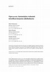 Research paper thumbnail of Open access -kustantajien evaluointi tieteellisen kirjaston näkökulmasta