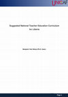 Research paper thumbnail of Suggested National Teacher Education Curriculum for Liberia