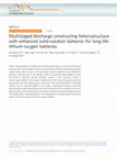 Research paper thumbnail of Multistaged discharge constructing heterostructure with enhanced solid-solution behavior for long-life lithium-oxygen batteries