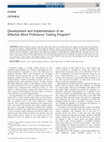 Research paper thumbnail of Development and Implementation of an Effective Blind Proficiency Testing Program