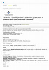 Research paper thumbnail of Programme et argumentaire de la journée d'étude « “Écritures” contemporaines : production, publication et réception de la (non) littérature » (Lausanne, 24 janvier 2020)