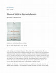 Research paper thumbnail of Show of Faith in the Unbelievers