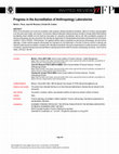 Research paper thumbnail of INVITED REVIEW Progress in the Accreditation of Anthropology Laboratories