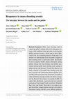 Research paper thumbnail of Responses to mass shooting events The interplay between the media and the public