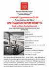 Research paper thumbnail of Presentazione del volume: Un dialogo ininterrotto: studi su Flora Ruchat Roncati, a cura di S. Maffioletti, N. Navone e C. Toson, Il Poligrafo, Padova, 2018, Udine, 31 gennaio 2020 - Libreria Einaudi.