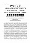 Research paper thumbnail of NELLA TESTIMONIANZA CRISTIANA ATTUALE: INCIDERE O PENETRARE INTRODUZIONE: TRARRE LE ULTIME IMPLICAZIONI DELLA SCOMMESSA CRISTIANA